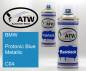 Preview: BMW, Protonic Blue Metallic, C04: 400ml Sprühdose + 400ml Klarlack - Set, von ATW Autoteile West.